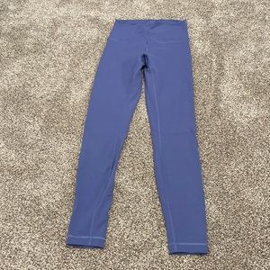 Lululemon size 6 wunder train in color water drop. Like new. 28” length